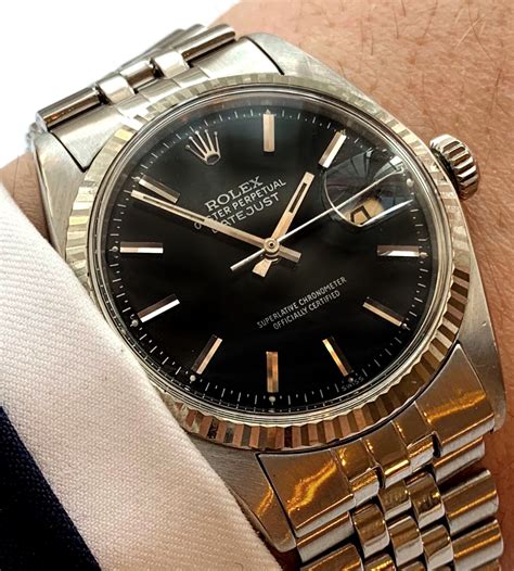 1968 rolex 1601 black dial datejust price|rolex datejust 1601 for sale.